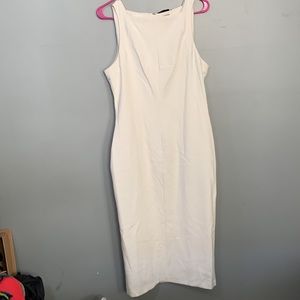 ASOS white dress with black bow detail ,worn once for a graduation, fits well